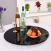 Round Tempered Glass Tabletop, 40/50/60/80 cm, Black/Brown, Rounded Edges view 2