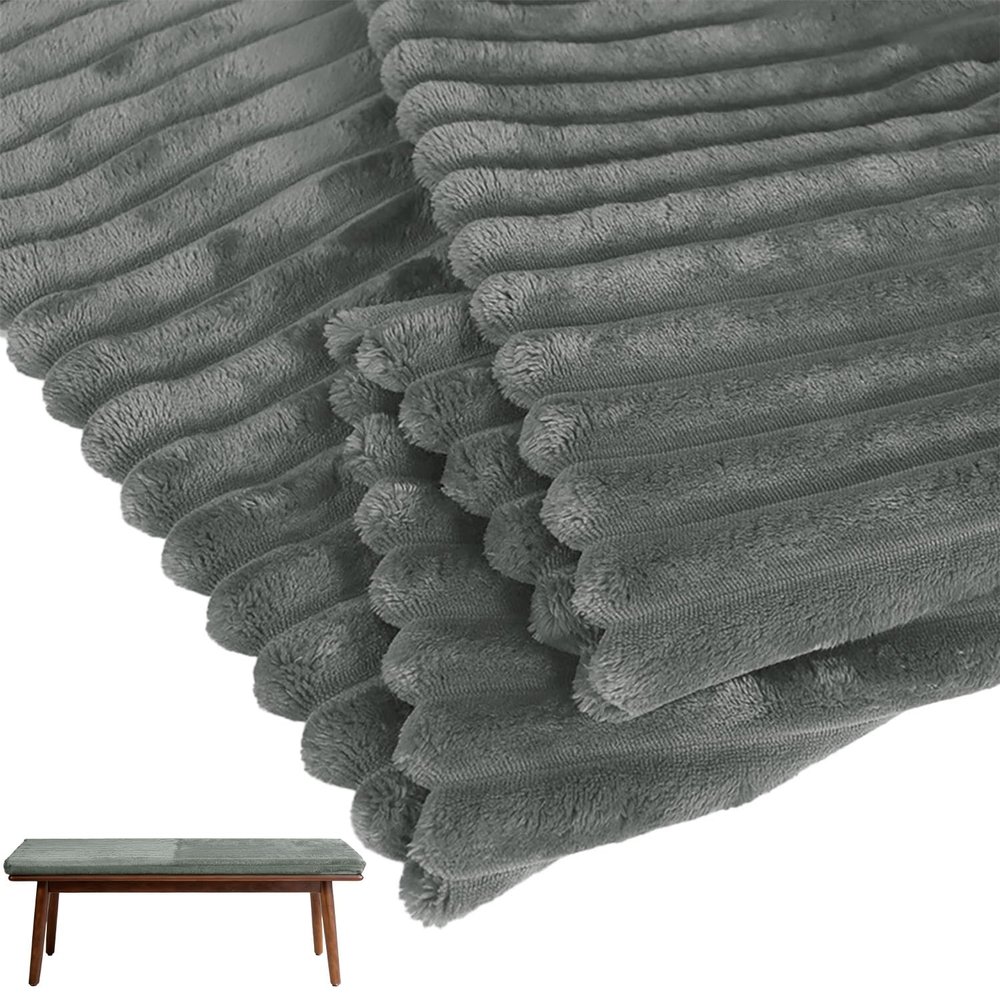 AQIGR 10 cm Thick Seat Cushion Cover, 160 x 35 x 10 cm, Gray-Green