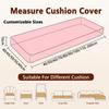 AQIGR 10 cm Thick Seat Cushion Cover, 160 x 35 x 10 cm, Gray-Green view 4
