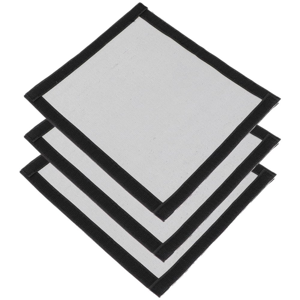 MUSISALY 3-Pack Fireproof Heat Shield Rings for Tents, Compact Square Fiberglass Design