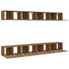 ChicAbode 8-Piece TV Cabinet Set, Smoked Oak, 60 x 30 x 30 cm view 4