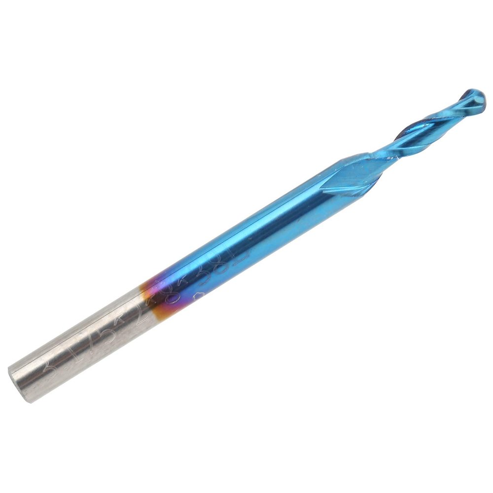 2-Flute Nano-Blue-Coated CNC Ball Nose End Mill, Tungsten Steel, 40 mm