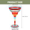 TOPPERFUN Hand-Painted Margarita Glass with Charming Design view 2