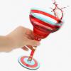 TOPPERFUN Hand-Painted Margarita Glass with Charming Design view 3