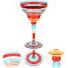 TOPPERFUN Hand-Painted Margarita Glass with Charming Design view 4