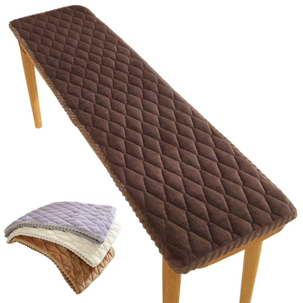 Indoor/Outdoor Bench Cushion, Dark Coffee, 35 x 160 cm