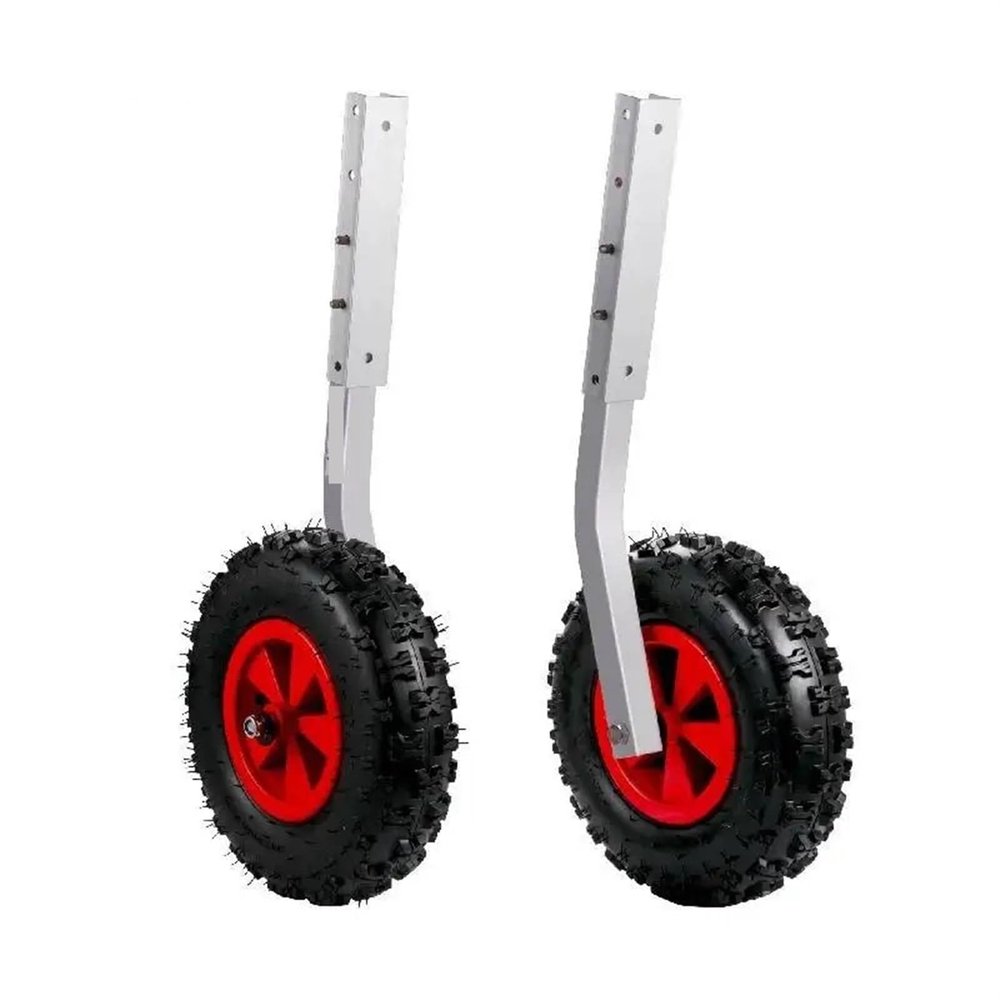 HEUchuan Boat Ramp Wheels, 2-Piece Inflatable Boat Star Wheel, 227 kg Load Capacity, Aluminum Frame, 31 cm Diameter, Rubber Tires, Boat Moving Tool