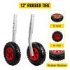 HEUchuan Boat Ramp Wheels, 2-Piece Inflatable Boat Star Wheel, 227 kg Load Capacity, Aluminum Frame, 31 cm Diameter, Rubber Tires, Boat Moving Tool view 4