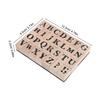 28-Piece Vintage Wooden Uppercase Letter Stamp Set view 2