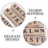28-Piece Vintage Wooden Uppercase Letter Stamp Set view 3