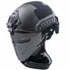 FAST Tactical Helmet Set with Airsoft Full-Face Mask, Paintball Protective Set (Silver, M) view 3