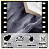 Sofa Throw Blanket 130 x 210 cm, Fluffy and Soft, Warm Winter Blanket, Washable, Reversible, Dark Gray view 4