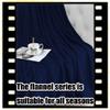 Sofa Throw Blanket 200 x 220 cm, Fluffy and Soft, Navy Blue view 3