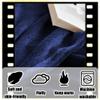 Sofa Throw Blanket 200 x 220 cm, Fluffy and Soft, Navy Blue view 4