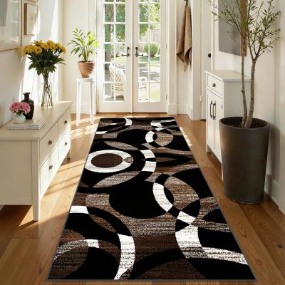 RZUMXOPY Hallway Runner Rug 90 x 400 cm, Washable Non-Slip Kitchen Runner
