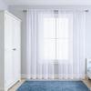 XUEQXUE Sheer Curtain, 178 x 190 cm, Polyester, Linen Look, White view 1