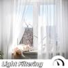 XUEQXUE Sheer Curtain, 178 x 190 cm, Polyester, Linen Look, White view 3