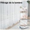 XUEQXUE Sheer Curtain, 178 x 190 cm, Polyester, Linen Look, White view 4