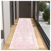 BORKOY Pink Solid Modern Runner Rug, 90 x 100 cm view 2