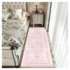 BORKOY Pink Solid Modern Runner Rug, 90 x 100 cm view 3