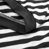 Women's Red and White Striped Long-Sleeve Top view 4