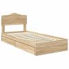 Kaloriko Storage Bed, Sonoma Oak, 90 x 200 cm view 4