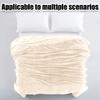 GOUZOO Plush Sofa Throw Blanket 155 x 160 cm, Cream view 2
