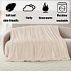 GOUZOO Plush Sofa Throw Blanket 155 x 160 cm, Cream view 4