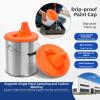 Paint Can Lid with Foldable Spout, Leak-Resistant and Stackable, Fits Most 3.5 L Paint Cans, 17 cm ID, PP Plastic view 3