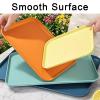 Large Plastic Plant Saucer Tray, No Drainage Holes, Green, 43 x 30 x 2 cm view 3