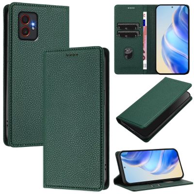 xinyunew Flip Case for Samsung Galaxy XCover 7 Pro, Premium PU Leather Wallet Case with Magnetic Closure, Card Slots and Stand Function, Green
