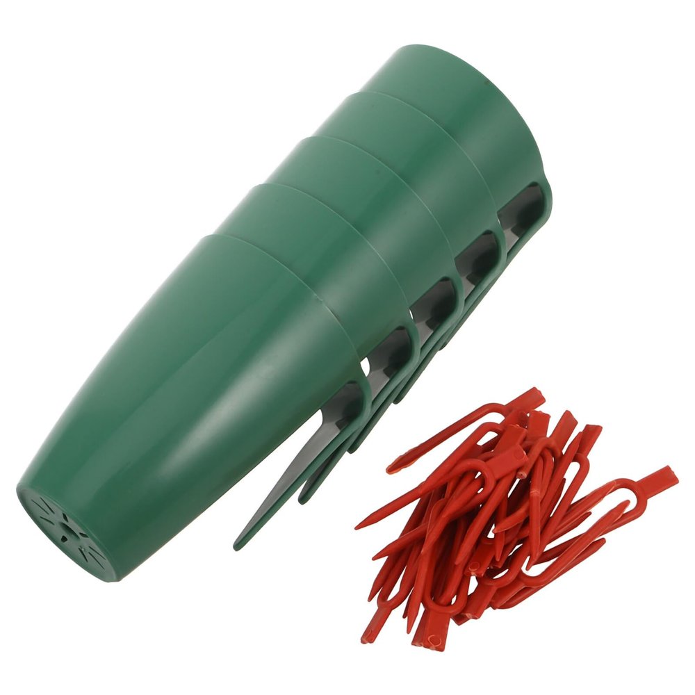 VICASKY Greenhouse Cup Strawberry Propagation Set with Planting Forks, Plastic Seedling Pots with Drainage for Vegetables, Flowers and Young Plants, Portable Propagation Station