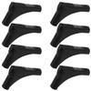 VALICLUD Universal Plastic Non-Slip Leg Protectors, 8 Black Pieces view 1