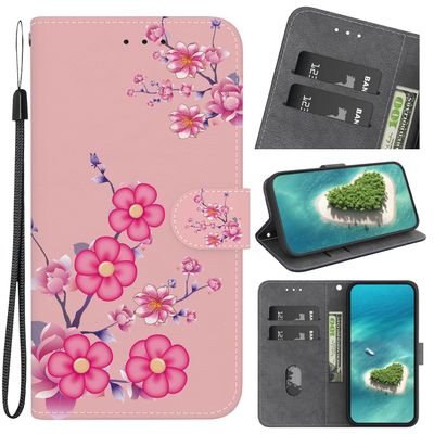 Flip Leather Wallet Case for Samsung Galaxy S25 Edge, Floral & Animal Patterns, Card Slots, Kickstand, SJ-36