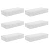 Cabilock 6-Piece Transparent Plastic Storage Set with 18 Adjustable Compartments view 1