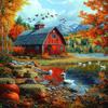 5D Diamond Painting Kit for Adults, Farm Scene in Autumn, Full Square Drill, 60 x 90 cm view 1