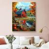 5D Diamond Painting Kit for Adults, Farm Scene in Autumn, Full Square Drill, 60 x 90 cm view 2