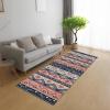 RGLXING Moroccan Runner Rug, Non-Slip, Absorbent, Washable, 100 x 160 cm view 2