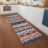 RGLXING Moroccan Runner Rug, Non-Slip, Absorbent, Washable, 100 x 160 cm view 3