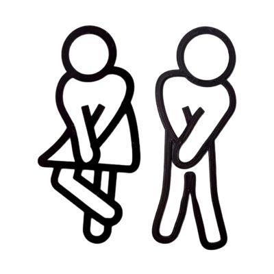 Fade-Resistant Bathroom Signs, Creative Decor