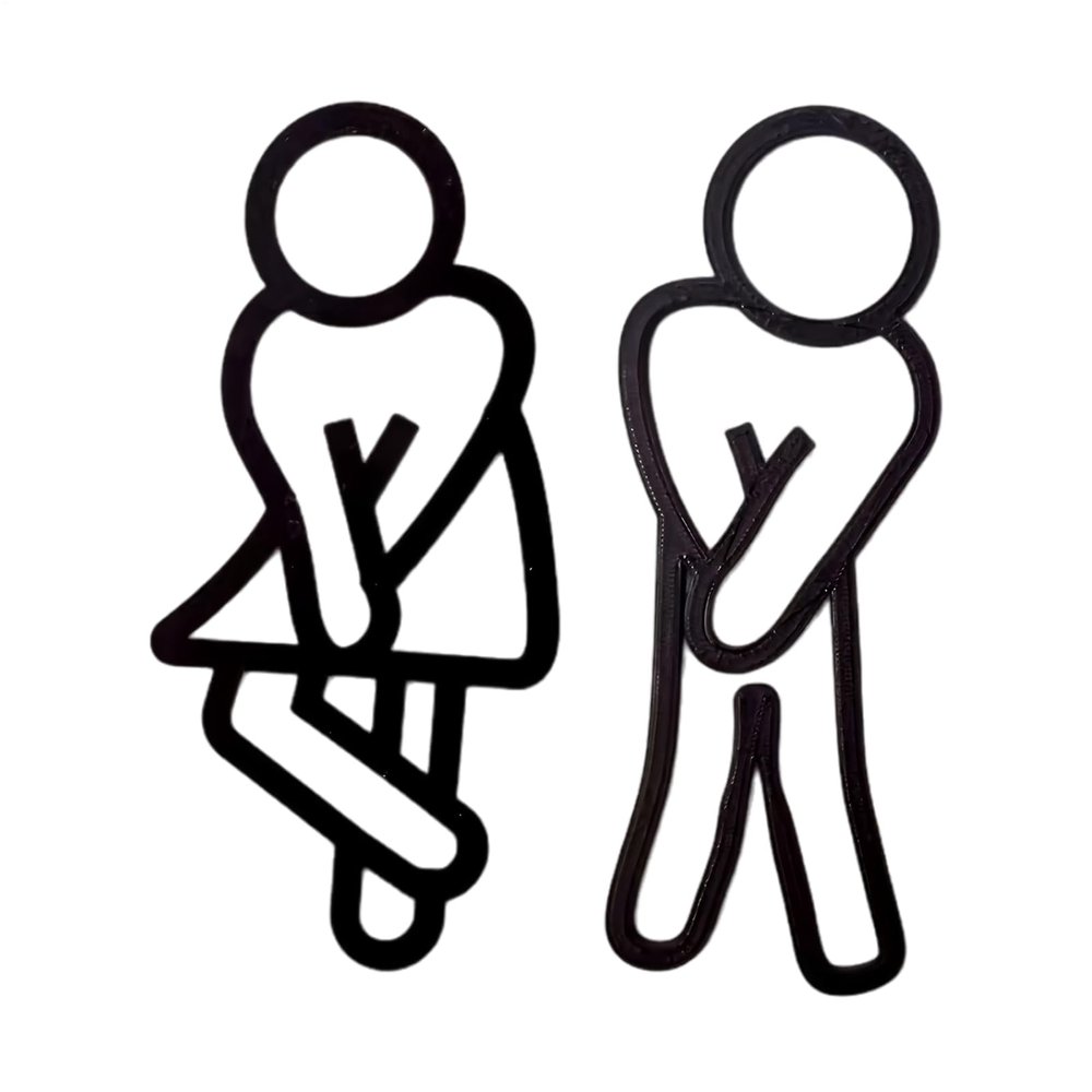 Fade-Resistant Bathroom Signs, Creative Decor