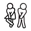 Fade-Resistant Bathroom Signs, Creative Decor view 1
