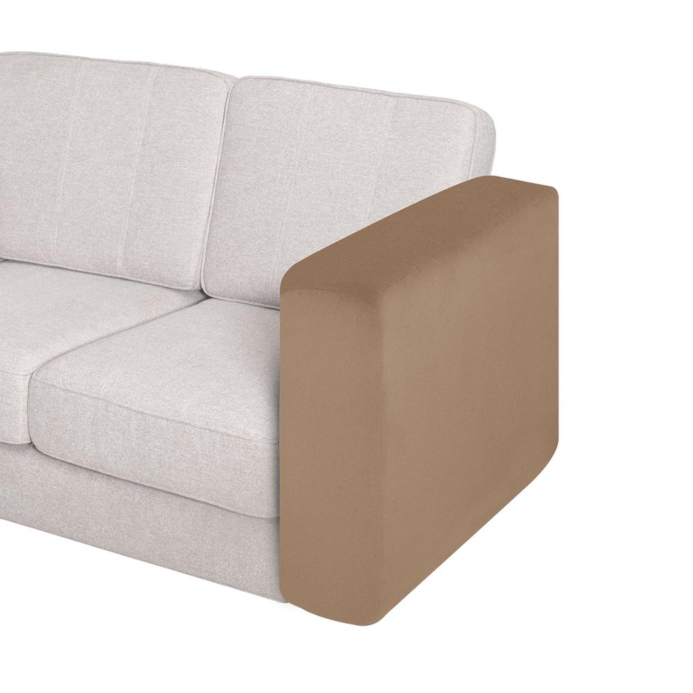 XHDZSW Stretch Armrest Covers, 2-Pack, Khaki, Large
