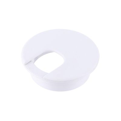 50 mm/60 mm Desk Cable Management Set with Cable Grommet and Storage Box, White