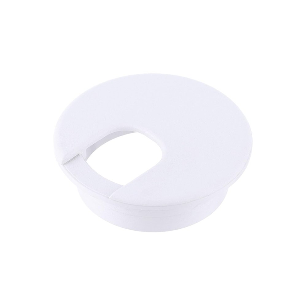 50 mm/60 mm Desk Cable Management Set with Cable Grommet and Storage Box, White
