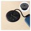 50 mm/60 mm Desk Cable Management Set with Cable Grommet and Storage Box, White view 3