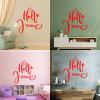 Hand-Drawn Typography "Hello June" Wall Decal, Red, 42 x 43 cm view 3
