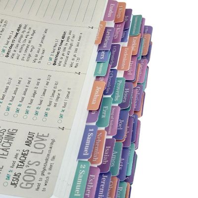 75 English Laminated Bible Tabs, a Beautiful Christian Gift for Women