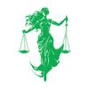 Vinyl Wall Decal, Lady Justice, Symbol of Equality, 50.4 x 72 cm, Waterproof, Green view 1