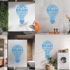 “Brainwave” Lettering Sticker: Success Words for Office, School & Classroom, 30 x 50.4 cm, Blue, Various Sizes view 4
